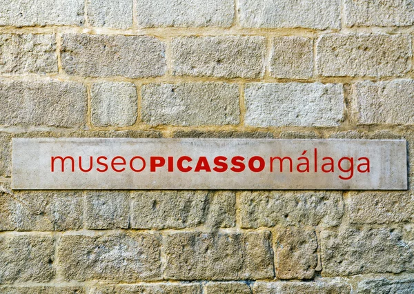 Plate "Picasso Museum Malaga" — Stock Photo, Image